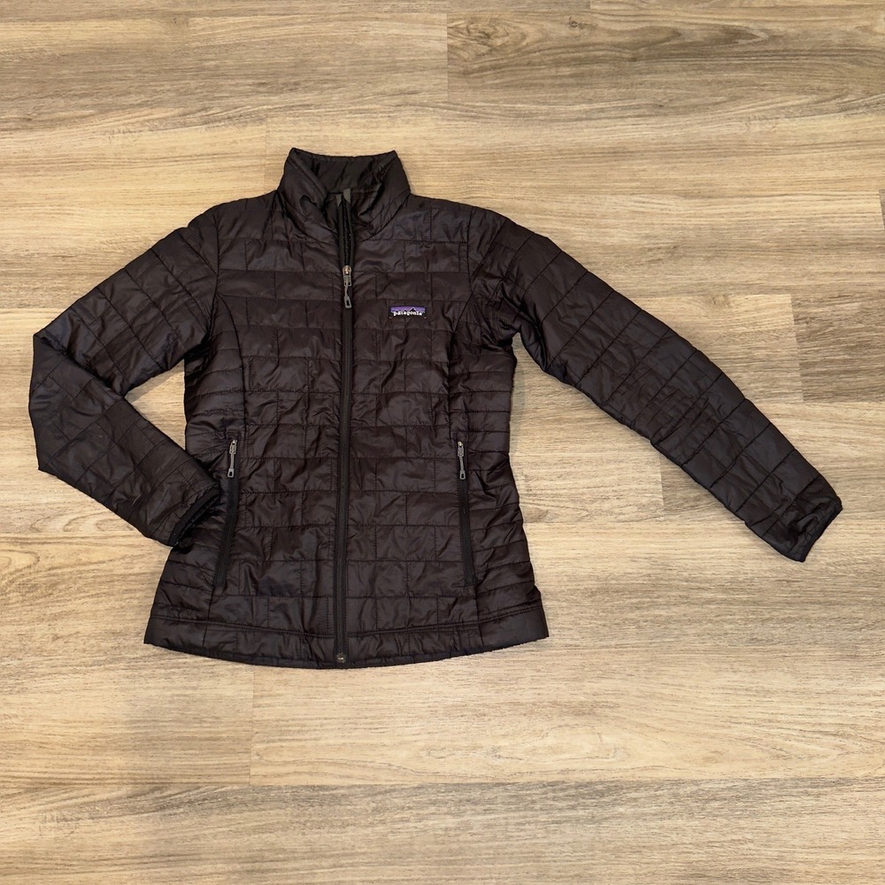 Patagonia Nano Puff Jacket Womens XS Black Full Zip Insulated 84217 SP18